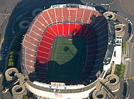 An aerial view of Giants Stadium