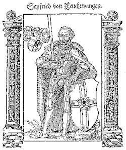 Ксилографическое изображение Зигфрида фон Фейхтвангена. Hennenberger C. Erklerung der Preussischen größern Landtaffel oder Mappen. — Königsberg, 1595. — S. 374.