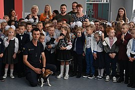 Зеленский в первый день нового учебного года посетил школу в Ирпене, 1 сентября 2022 года