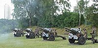 батарея 105-мм гаубиц М101 армии Люксембурга (23 июня 2004)