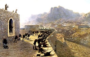 «Отбитие штурма крепости Баязет 8 июня 1877 года.», Л. Ф. Лагорио (1891)