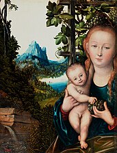 Лукас Кранах Старший. «Мадонна с младенцем», ок. 1520 года