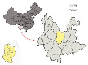 Чусюн-Ийский автономный округ на карте