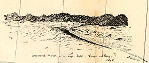 Место сражения. Рисунок Роберта Х. Флетчера. 1877 год.