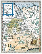 Карта Карнелия де Йоде 1593 года, основана на карте Дженкинсона 1562 г