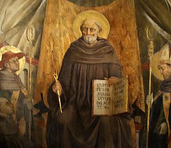Иоанн Гуальберт. Фрагент фрески Нери ди Бичи в Санта-Тринита (Флоренция)