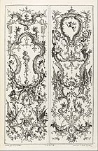 Две панели. Гравюра по рисунку Ж.-Ф. де Кювилье из «Книги орнаментов». 1738