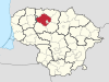 Шяуляйский район (выделен красным) на карте Литвы