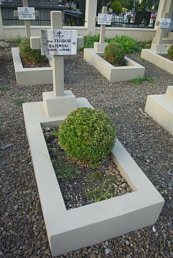 Могила Фёдора Раевского на польском военном кладбище в Саноке
