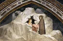 «Зосима дает гиматий Марии» (фреска Джотто в капелле Магдалины нижней базилики Сан-Франческо в Ассизи, 1320-е)