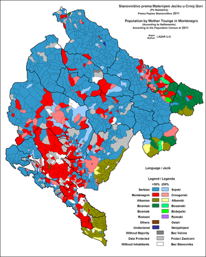 Языковой состав население, 2011