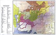 Карта ЦРУ, показывающая территорию проживания этнических групп и подгрупп в Афганистане на 2005 год