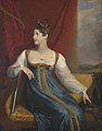 Шарлотта Августа, принцесса Уэльская в «офранцуженном» сарафане по ампирной моде, 1817 г.[90]