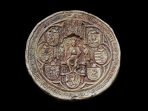 Копия большой «маестатной» печати Владислава II Ягелло, короля польского и великого князя литовского