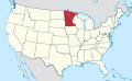 Миннесота на карте США