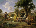 Праздник в деревне. Неизвестный художник, XVIII век