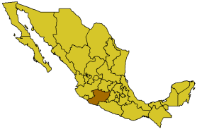 Свободный и Суверенный Штат Мичоакан-де-Окампо на карте