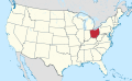 Огайо на карте США