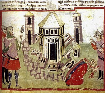 «Тотила разрушает Флоренцию», лист 36