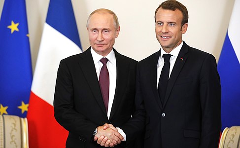 Встреча Владимира Путина и Эммануэля Макрона, 24 мая 2018 года