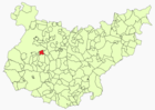 Расположение муниципалитета Корте-де-Пелеас на карте провинции