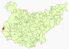 Расположение муниципалитета Челес на карте провинции