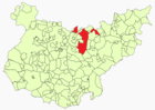 Расположение муниципалитета Дон-Бенито на карте провинции