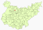Расположение муниципалитета Эспаррагалехо на карте провинции
