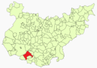 Расположение муниципалитета Фрехеналь-де-ла-Сьерра на карте провинции