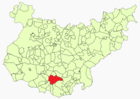 Расположение муниципалитета Фуэнте-де-Кантос на карте провинции
