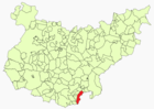 Расположение муниципалитета Фуэнте-дель-Арко на карте провинции