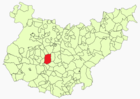 Расположение муниципалитета Фуэнте-дель-Маэстре на карте провинции