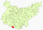 Расположение муниципалитета Фуэнтес-де-Леон на карте провинции