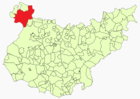 Расположение муниципалитета Альбуркерке на карте провинции