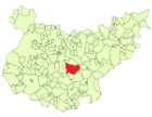 Расположение муниципалитета Орначос на карте провинции