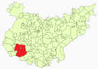Расположение муниципалитета Херес-де-лос-Кабальерос на карте провинции