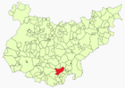 Расположение муниципалитета Льерена на карте провинции