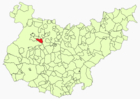 Расположение муниципалитета Лобон на карте провинции