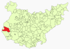 Расположение муниципалитета Алькончель на карте провинции