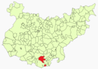 Расположение муниципалитета Монтемолин на карте провинции