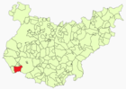 Расположение муниципалитета Олива-де-ла-Фронтера на карте провинции