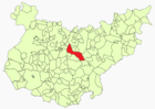 Расположение муниципалитета Олива-де-Мерида на карте провинции