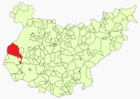 Расположение муниципалитета Оливенса на карте провинции