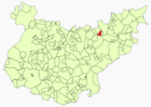 Расположение муниципалитета Орельяна-ла-Вьеха на карте провинции