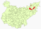 Расположение муниципалитета Пуэбла-де-Алькосер на карте провинции