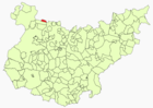 Расположение муниципалитета Пуэбла-де-Обандо на карте провинции