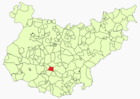 Расположение муниципалитета Пуэбла-де-Санчо-Перес на карте провинции