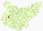 Расположение муниципалитета Альмендраль на карте провинции