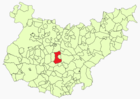 Расположение муниципалитета Рибера-дель-Фресно на карте провинции
