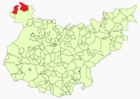 Расположение муниципалитета Сан-Висенте-де-Алькантара на карте провинции